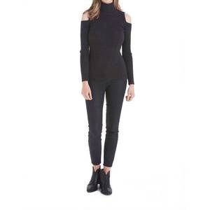 NEW LOVE TOKEN sara cold shoulder sweater in charcoal